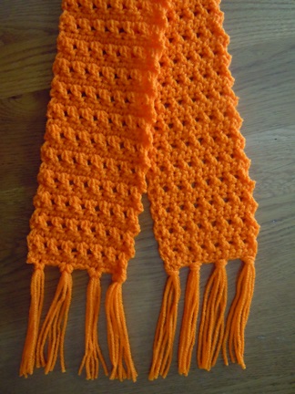 crossed double crochet stitch scarf pattern